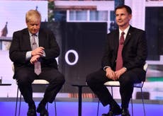 Tory members’ choice of Boris Johnson or Jeremy Hunt for new PM