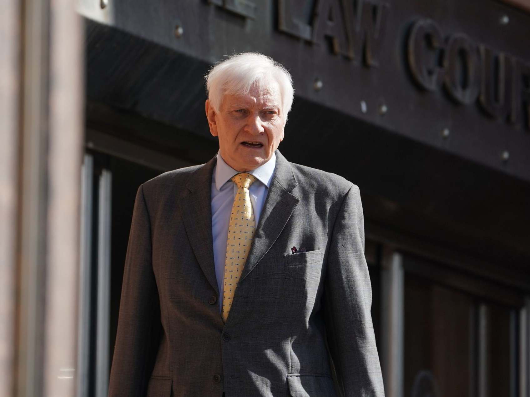 Former Tory MP Harvey Proctor, pictured on his way to give evidence in the trial, was one of those named by Beech