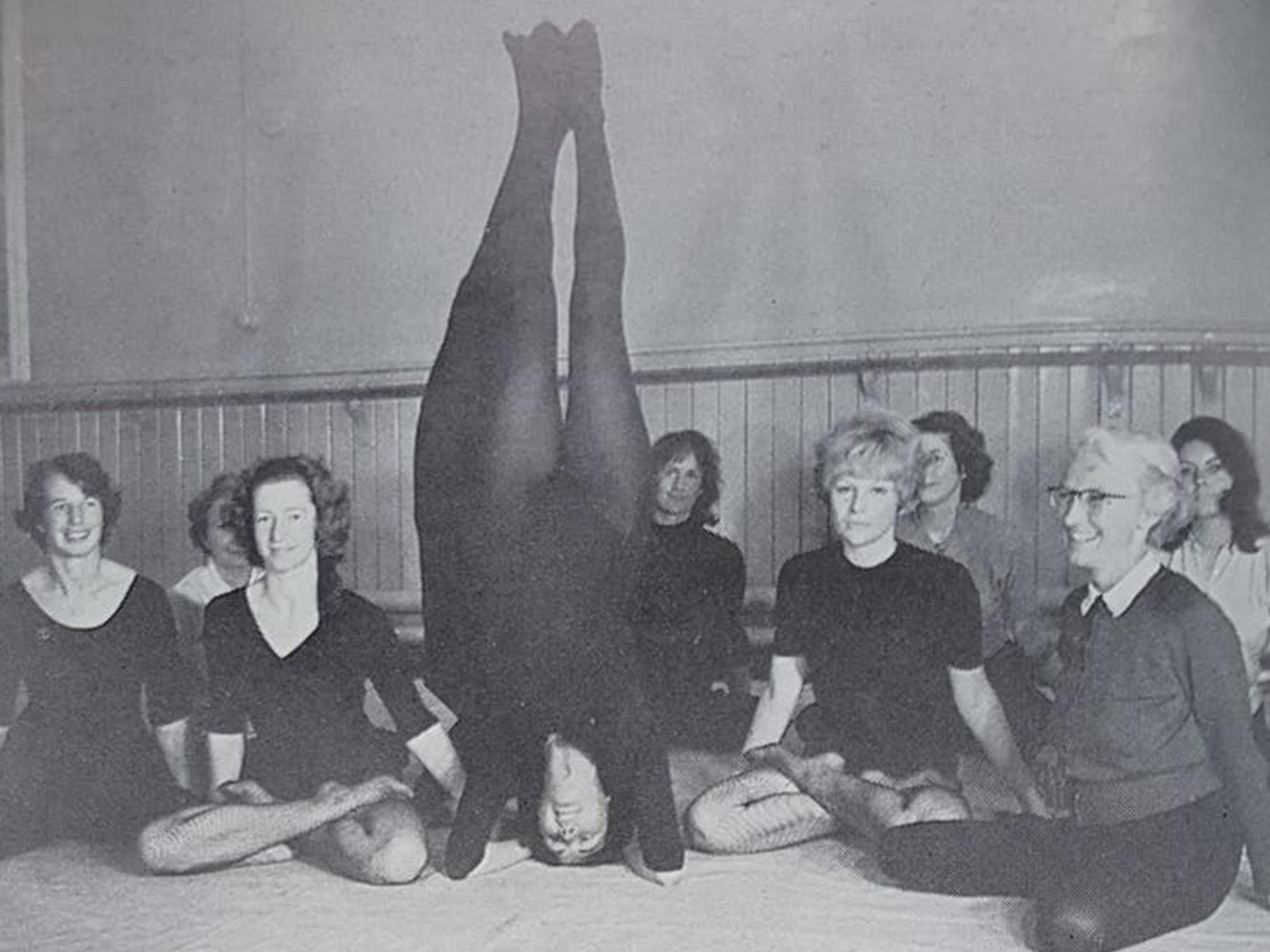 Yogini Sunita training a group of British women to be yoga teachers in 1966