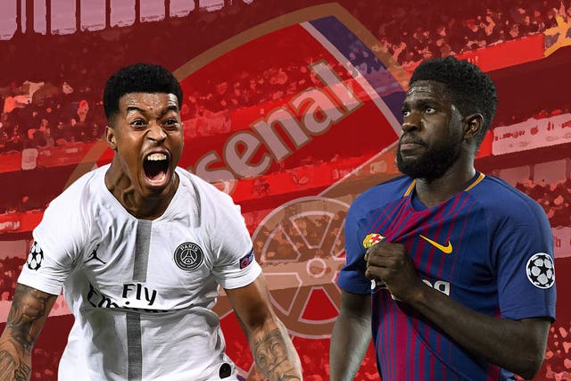 Presnel Kimpembe and Samuel Umtiti are high-profile targets for the Gunners