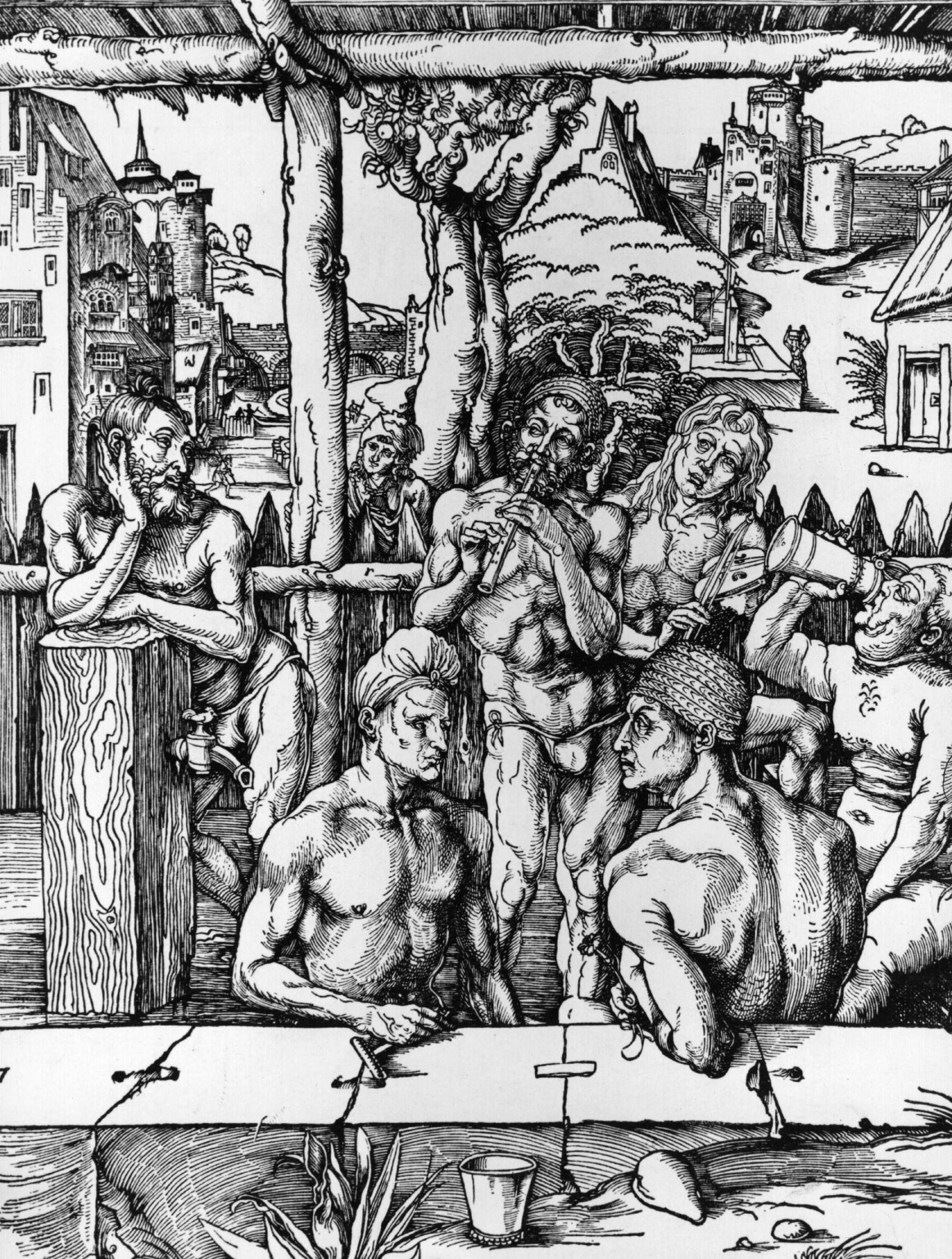 ‘The Men’s Bathhouse’ by Albrecht Durer (Getty)