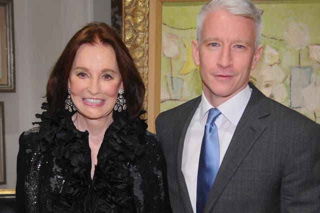Gloria Vanderbilt and Anderson Cooper attend the launch party for 'The World Of Gloria Vanderbilt' at the Ralph Lauren Women's Boutique on 4 November, 2010 in New York City.