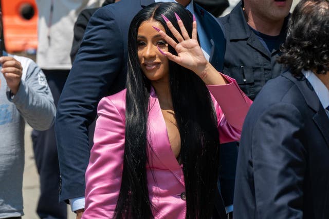 Cardi B arrives at court for the first day of her trial addressing a misdemeanor assault charge at Queens Criminal Court on 31 May, 2019 in New York City.
