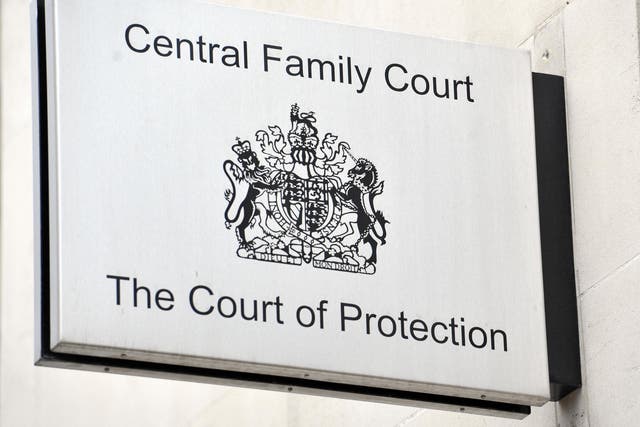 The case was heard at the Court of Protection in London
