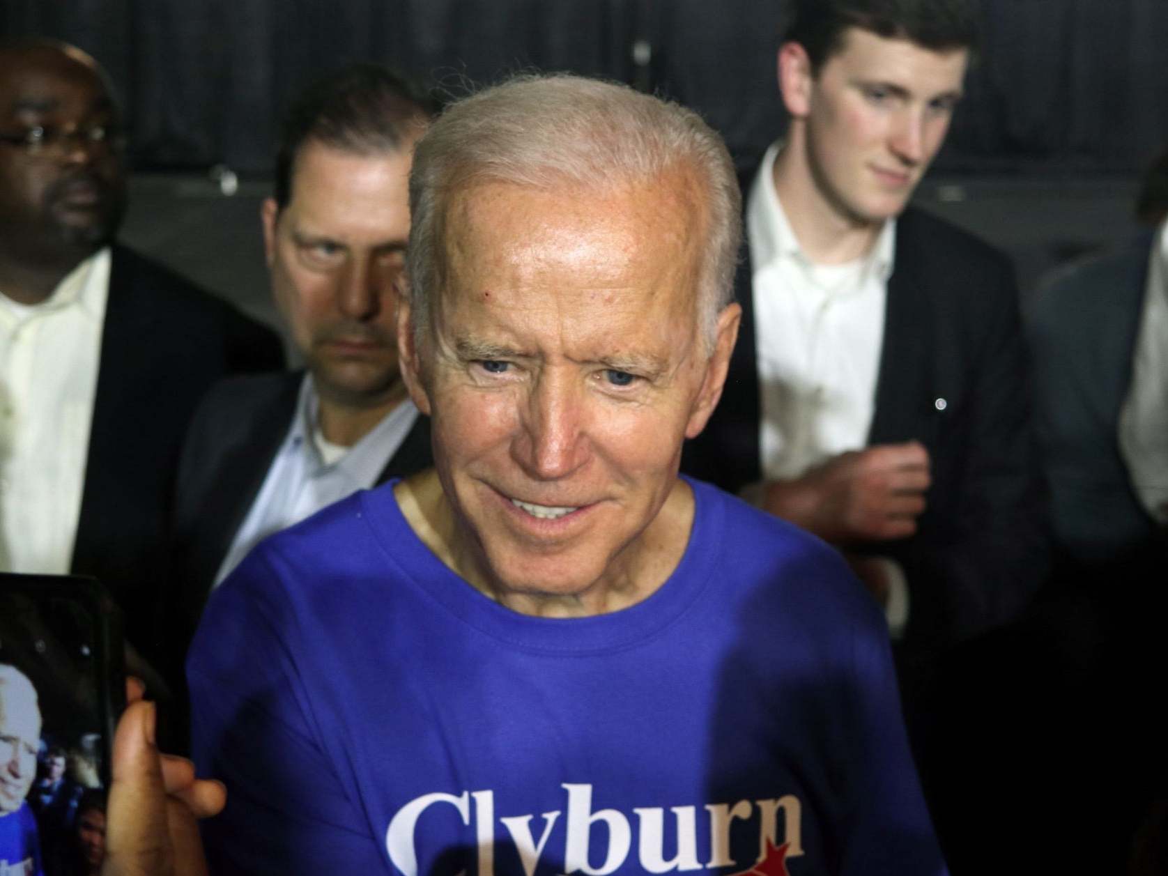 Presidential hopeful Joe Biden greets attendees after the World Famous Jim Clyburn Fish Fry, South Carolina