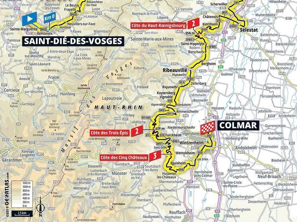 Tour De France Map Tour De France La Carte Du Parcours The Route Of The Tour De