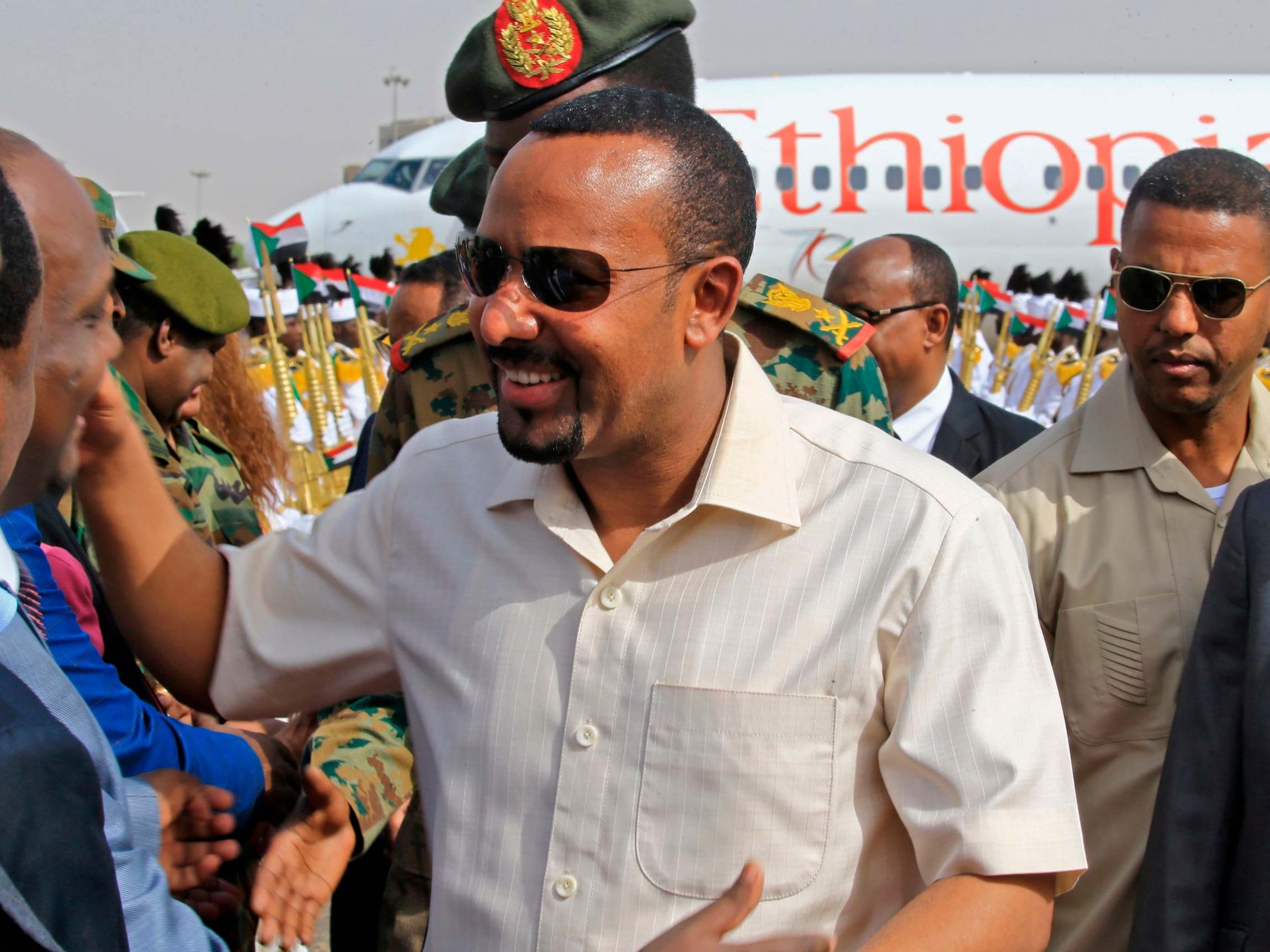 Ethiopian prime minister Abiy Ahmed in Khartoum