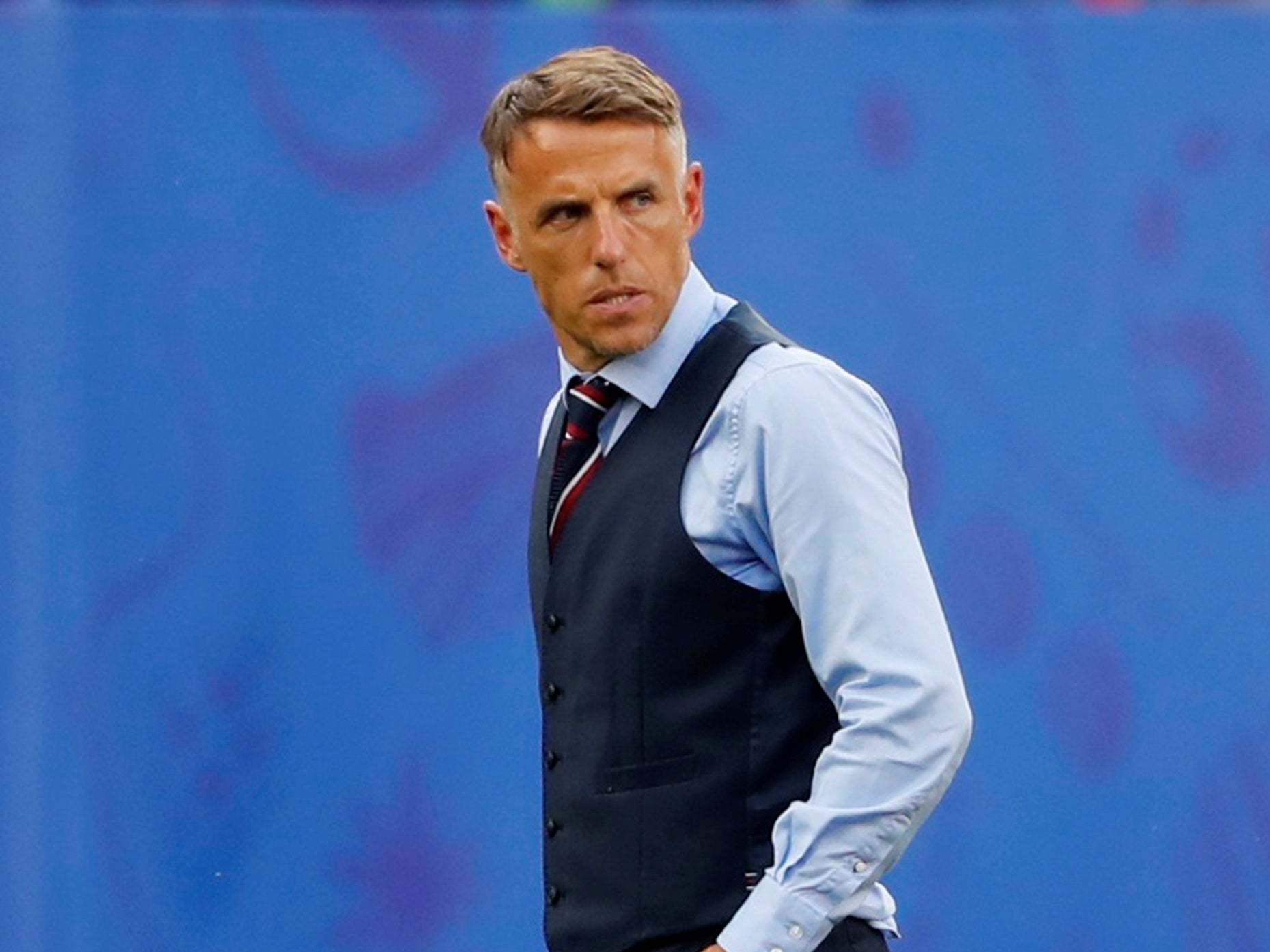 England manager Phil Neville reacts