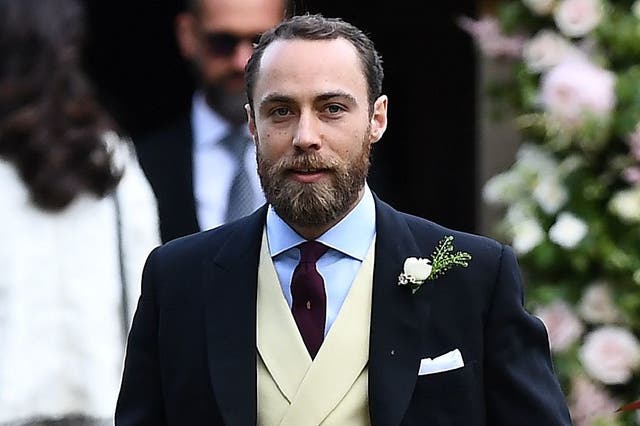 James Middleton, brother of the bride, attends the wedding of Pippa Middleton and James Matthews at St Mark's Church in Englefield, west of London, on May 20, 2017.
