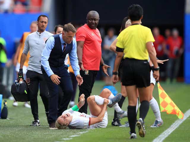 Steph Houghton was subjected to a horror tackle