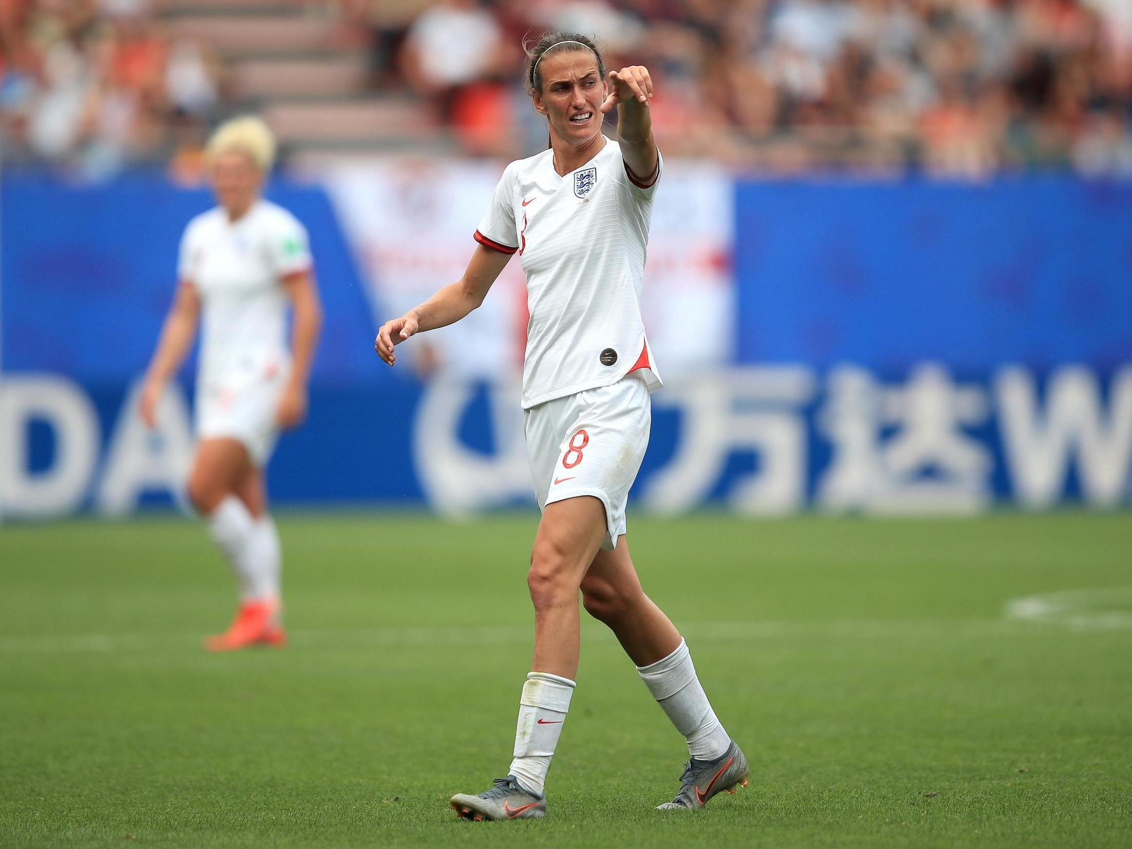 Jill Scott during England's last-16 win over Colombia