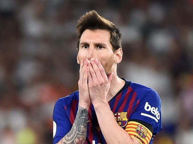 Lionel Messi appears dejected