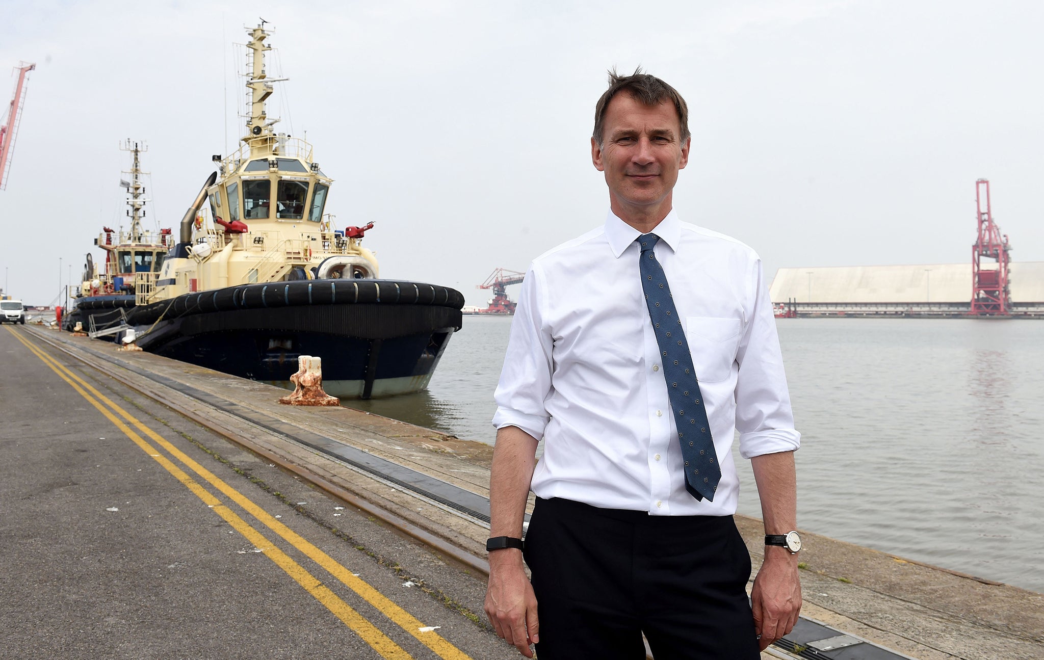 Jeremy Hunt makes a campaign visit to Royal Portbury Dock in Bristol. Was it necessary?