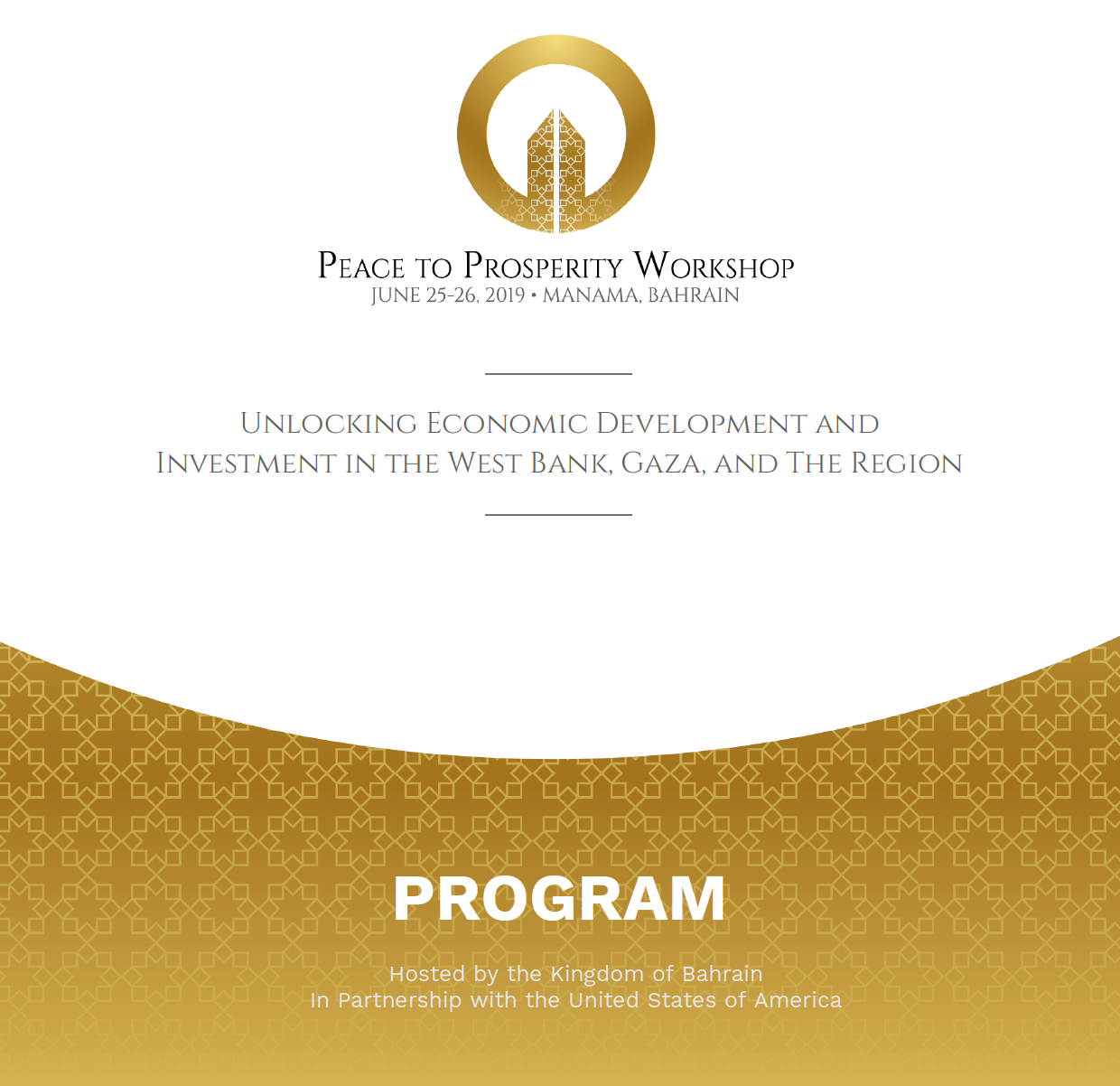 Screen shot of the Peace to Prosperity programme