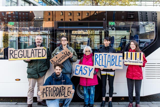 Manchester’s Better Buses campaign is run locally by the organisation We Own It, which is calling for public ownership of public services nationwide