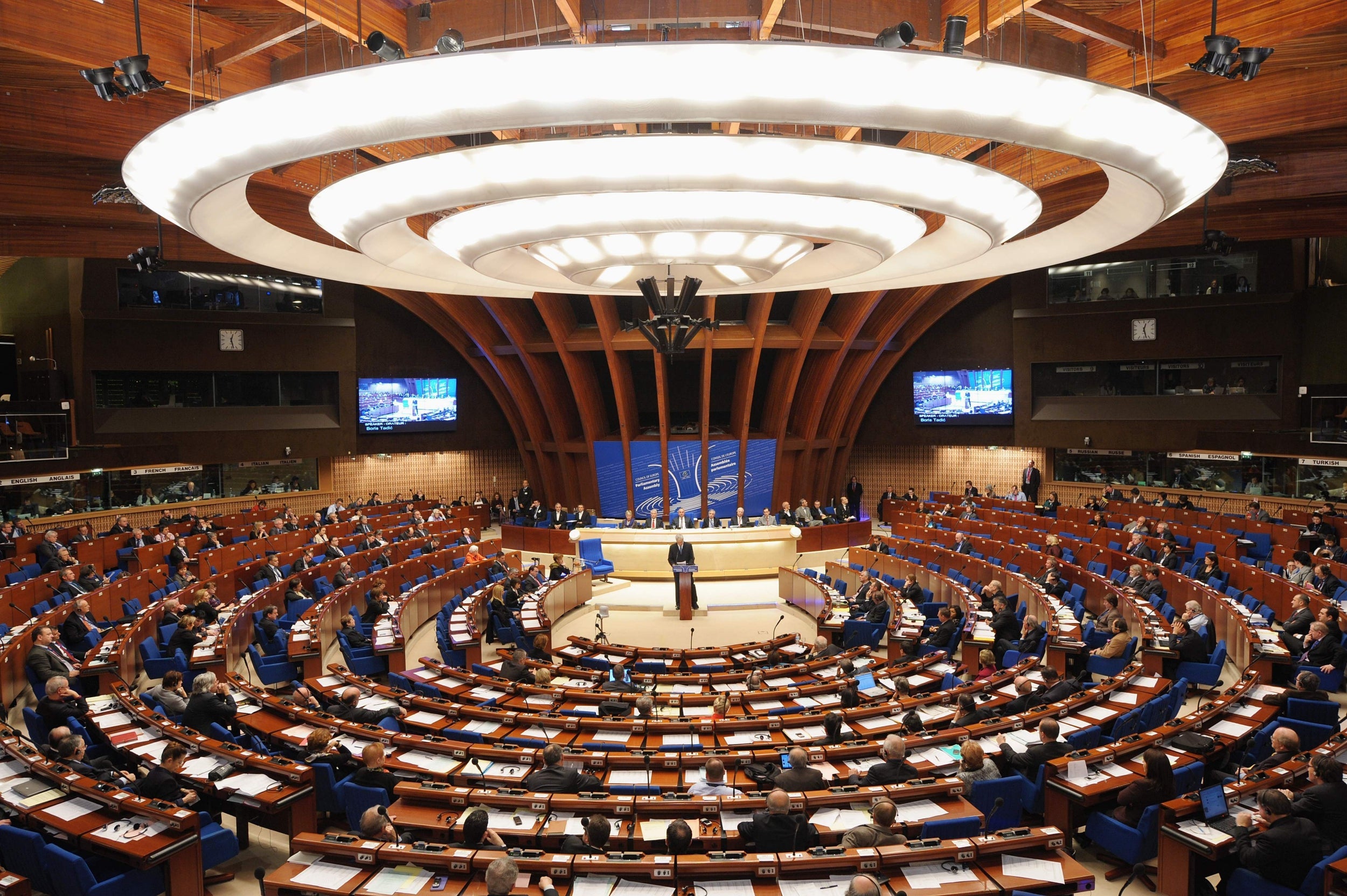 The Council of Europe parliamentary assembly in Strasbourg