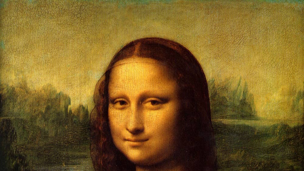Leonardo da Vinci's Mona Lisa (c.1503) at The Louvre, Paris