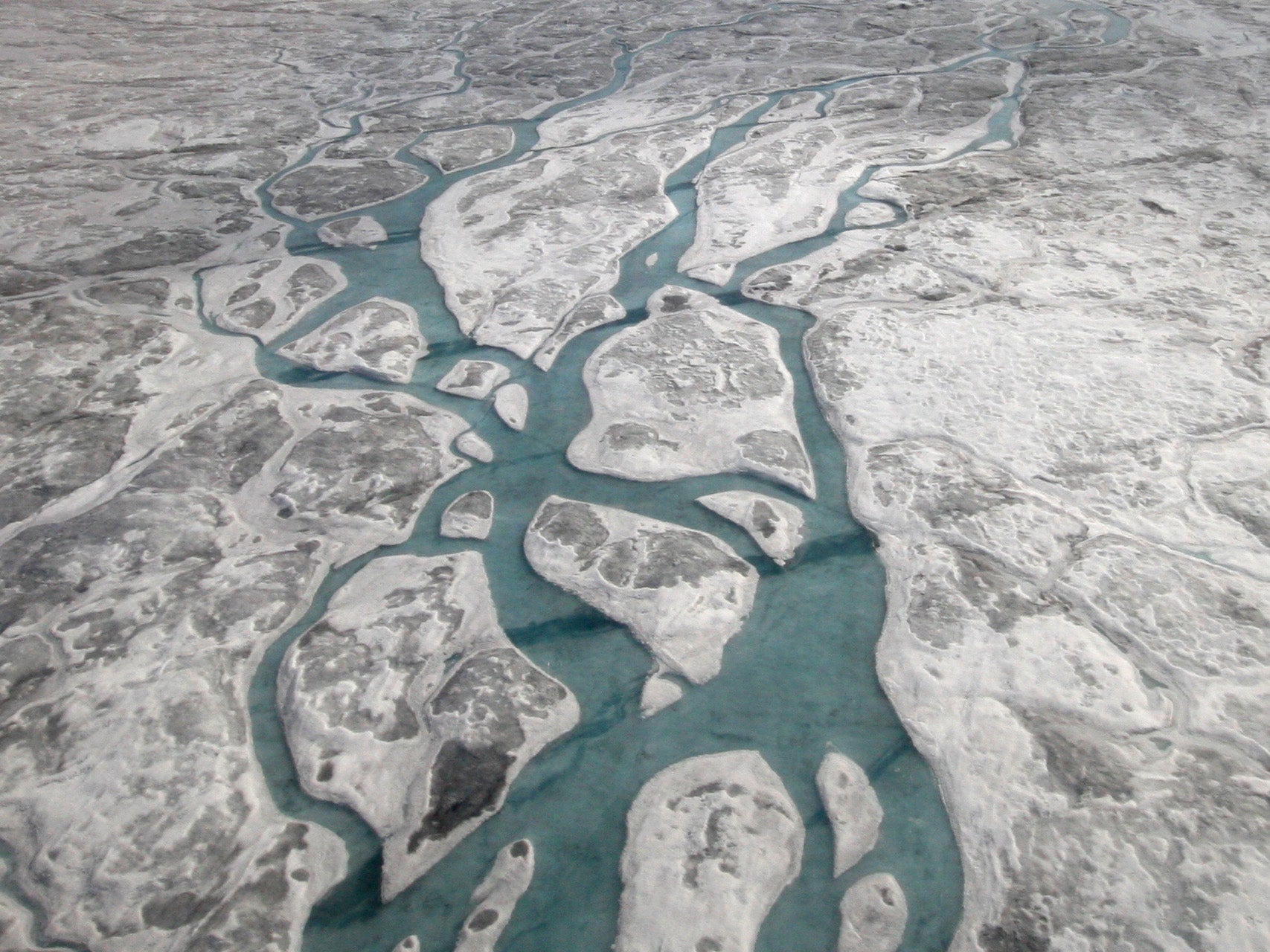 Surface meltwater in Greenland