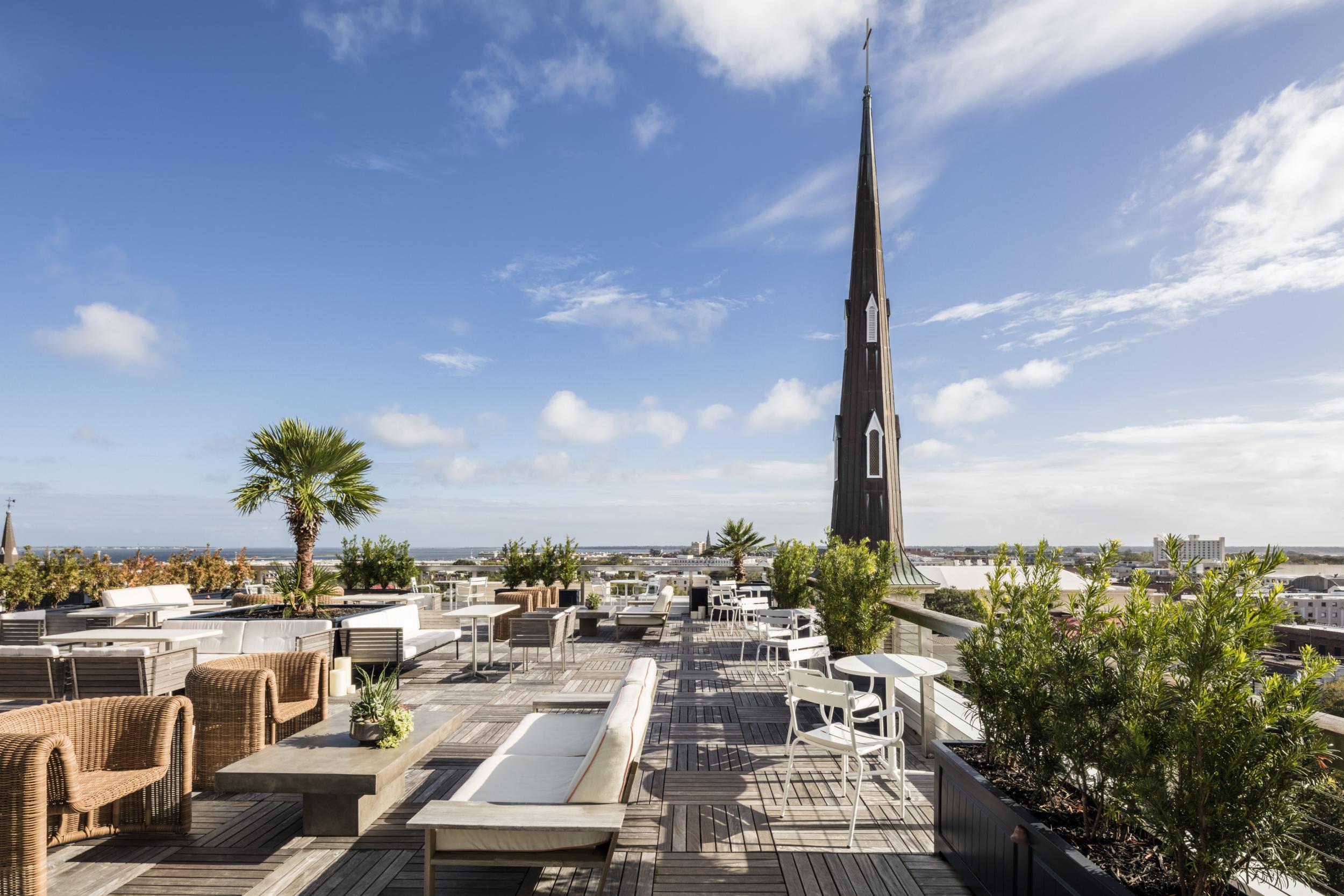 The Citrus Club, atop the Dewberry Hotel, is a great spot to admire the view