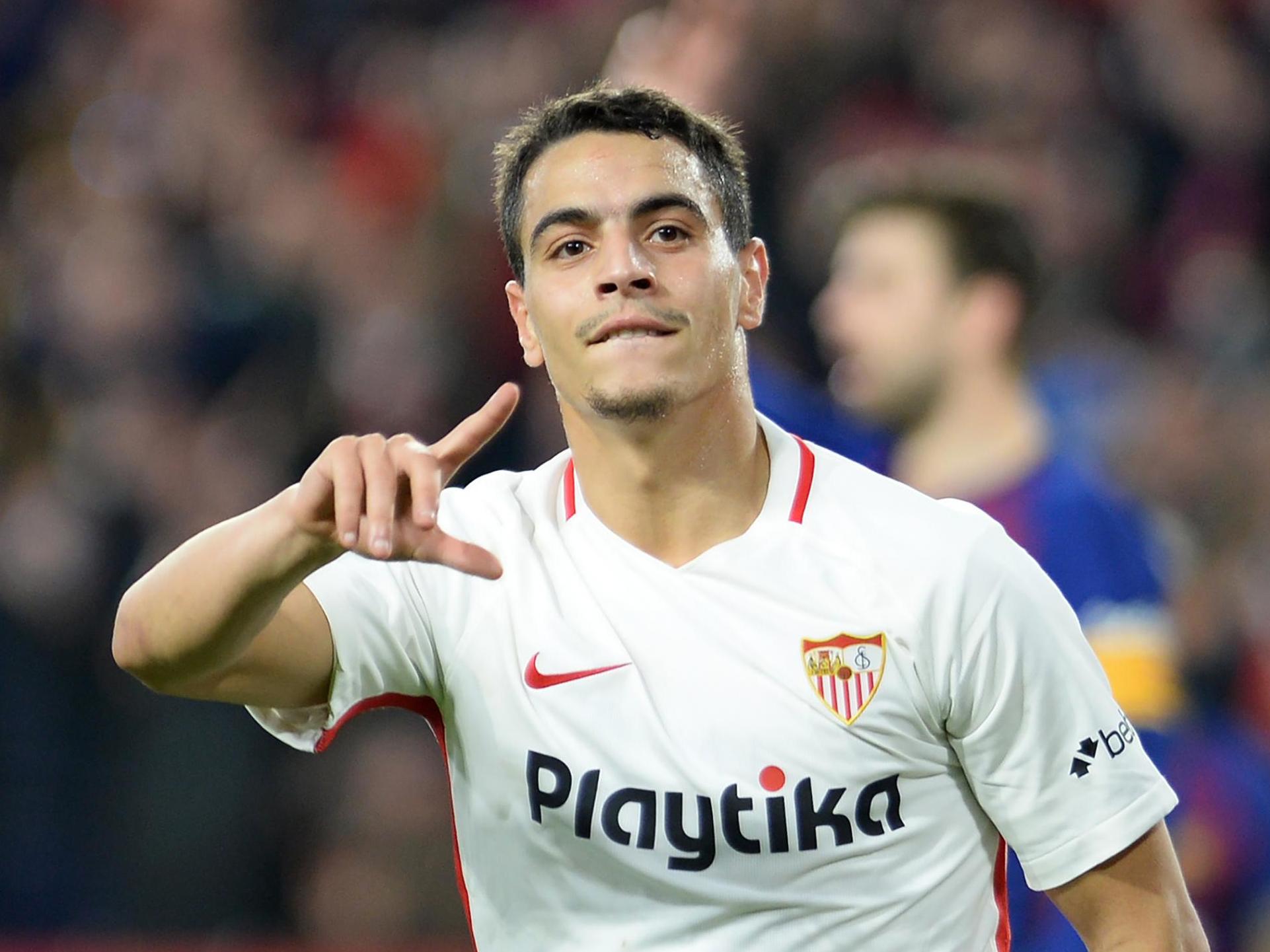 Sevilla’s Wissam Ben Yedder celebrates