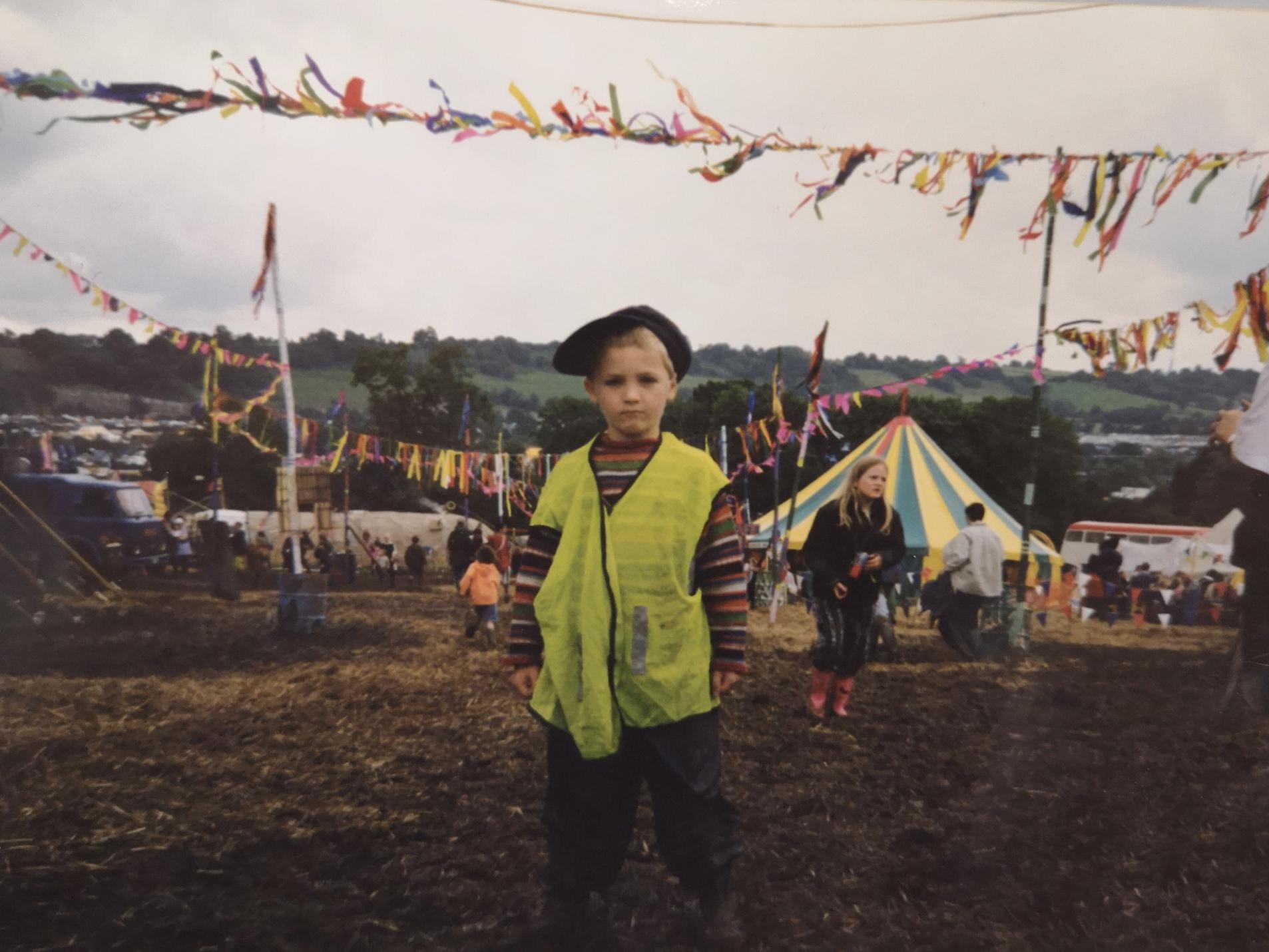 Let loose in the dream factory: the author, aged six at Glastonbury 1998