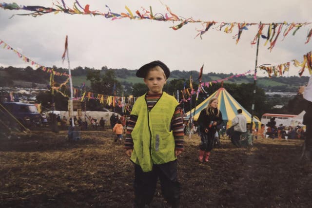 Let loose in the dream factory: the author, aged six at Glastonbury 1998