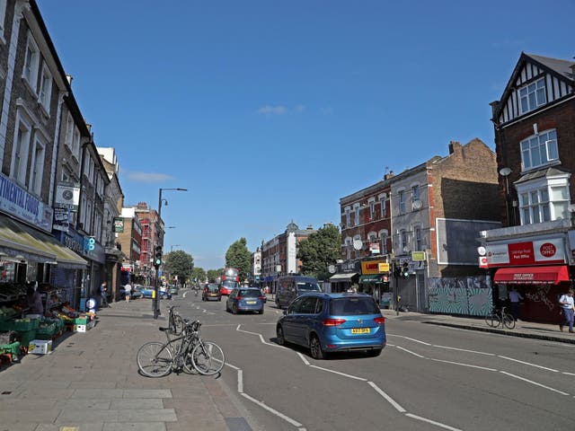Uxbridge Road in Shepherd's Bush, west London, where detectives have launched a murder inquiry after a teenager was stabbed to death on Wednesday night