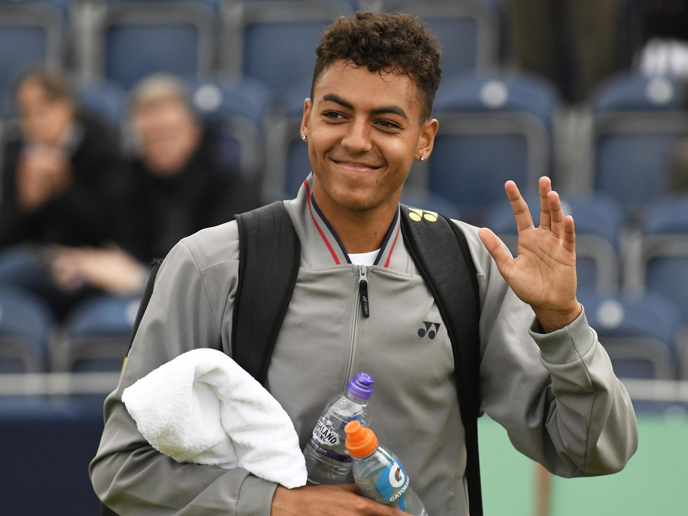 The 19-year-old is making first appearance at the main draw at Wimbledon