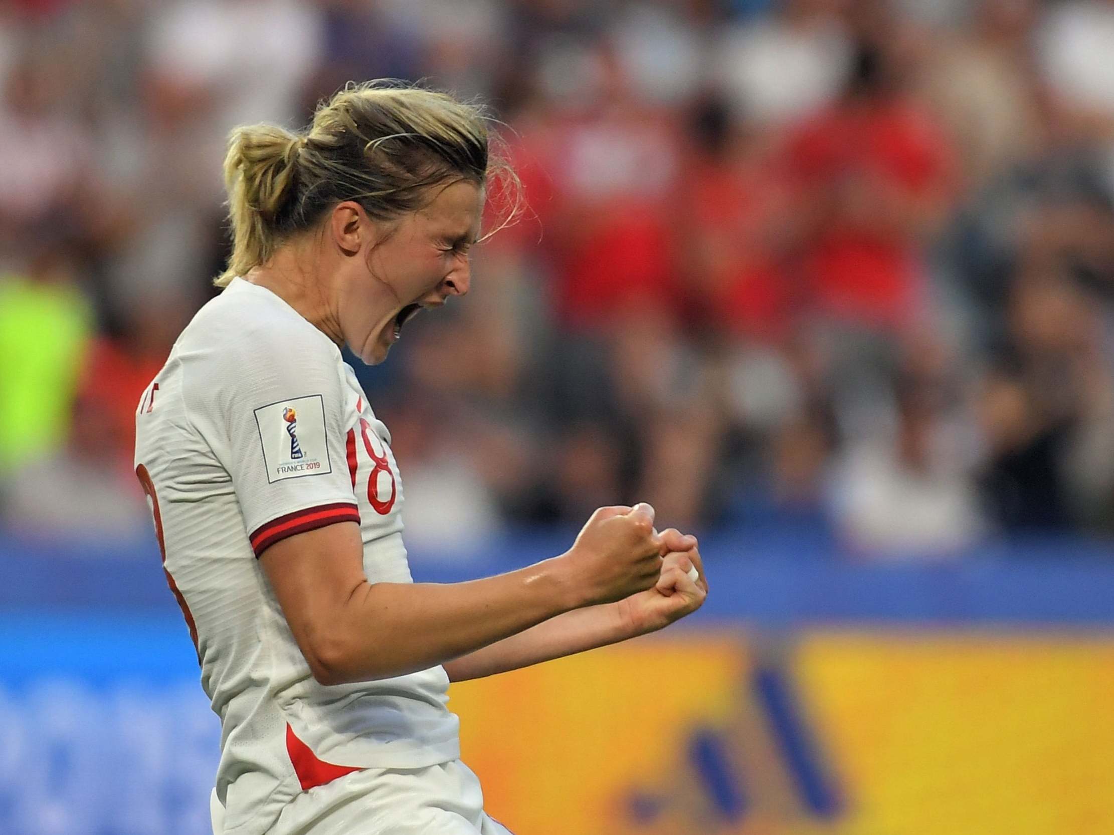 England’s Ellen White is on a brilliant streak of form up front (AFP/Getty)