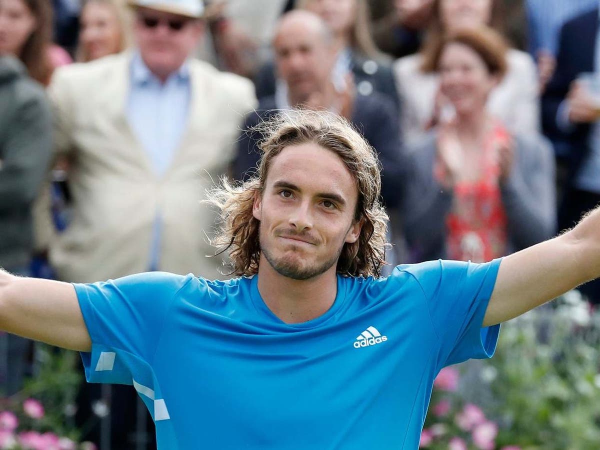 Stefanos Tsitsipas Tennis Newest Rock Star Set To Storm Wimbledon Playing To His Own Tune The Independent The Independent