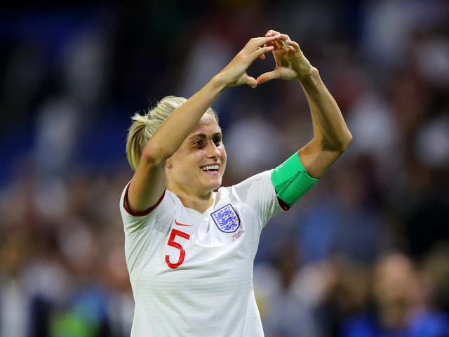 Steph Houghton of England celebrates