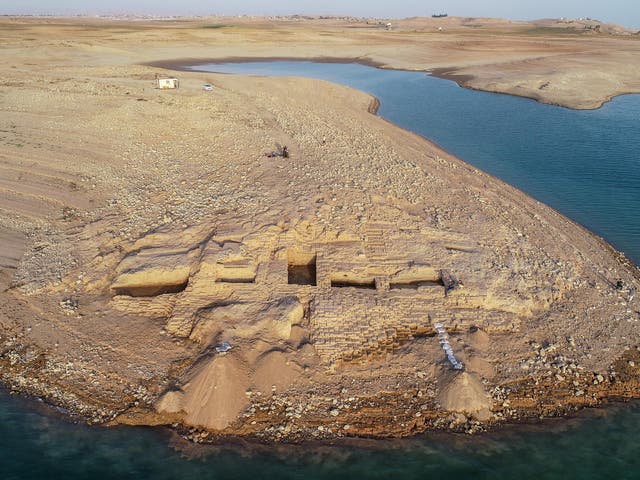 Receding waters behind the Mosul dam revealed Kemune palace, a relic of the ancient Mitanni kingdom