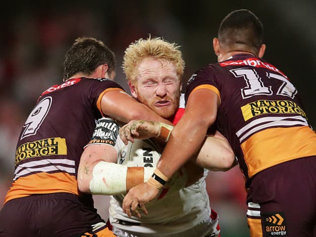 James Graham looks on during match between New Zealand Warriors and the Canterbury Bulldogs