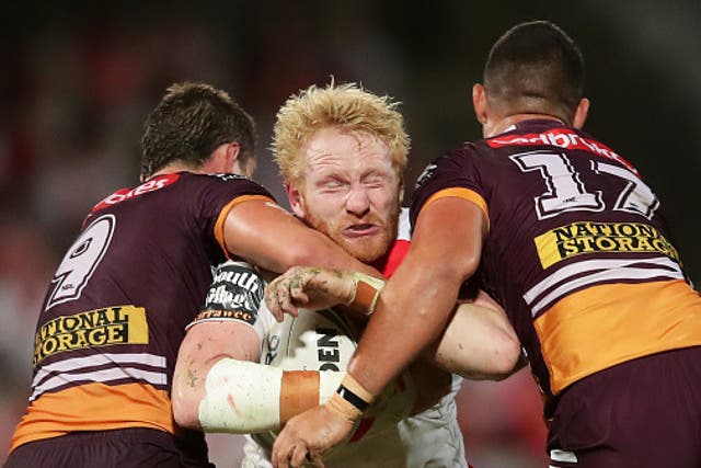 James Graham looks on during match between New Zealand Warriors and the Canterbury Bulldogs