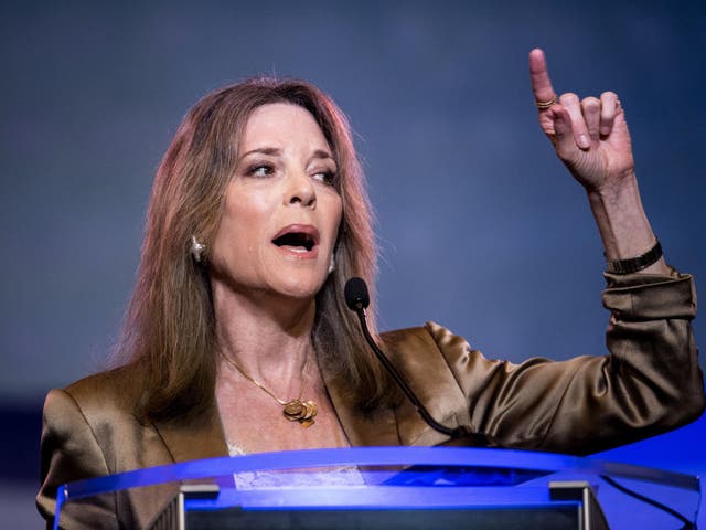 Who is Democratic candidate Marianne Williamson (pictured at second Democratic debate) and what does she stand for?