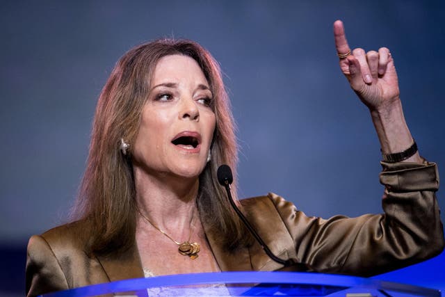 Who is Democratic candidate Marianne Williamson (pictured at second Democratic debate) and what does she stand for?