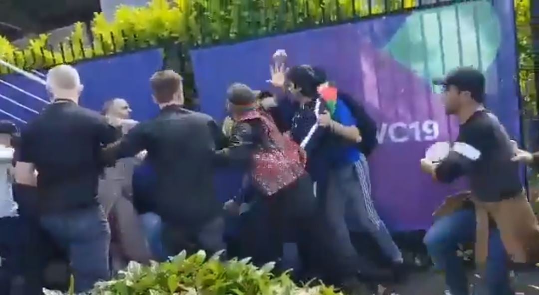 The fight occurred outside the venue where the two teams were playing