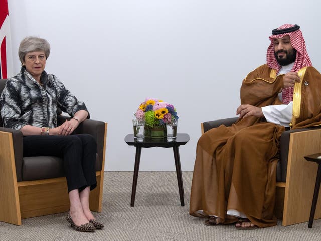 Theresa May meeting Mohammed bin Salman on Saturday
