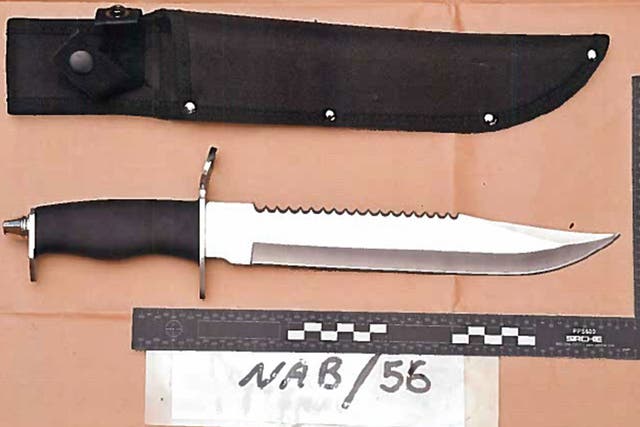 Haider Ahmed purchased a 15-inch hunting knife online