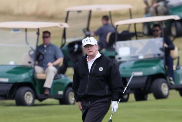 Related video: Donald Trump plays golf with Kid Rock at Trump International Golf Club in Florida