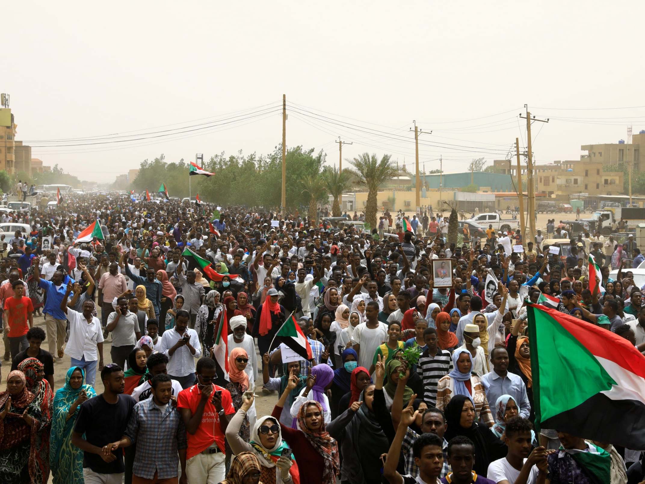 Tens of thousands of people march on the streets of Khartoum, June 30