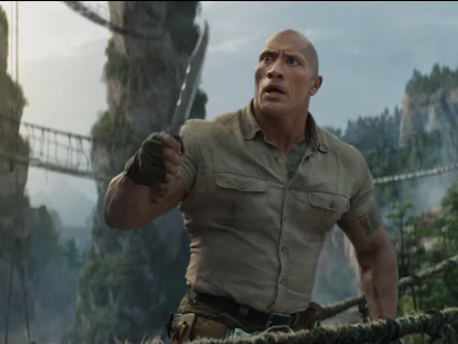 Dwayne Johnson (or is it Danny DeVito?) in Jumanji: The Next Level
