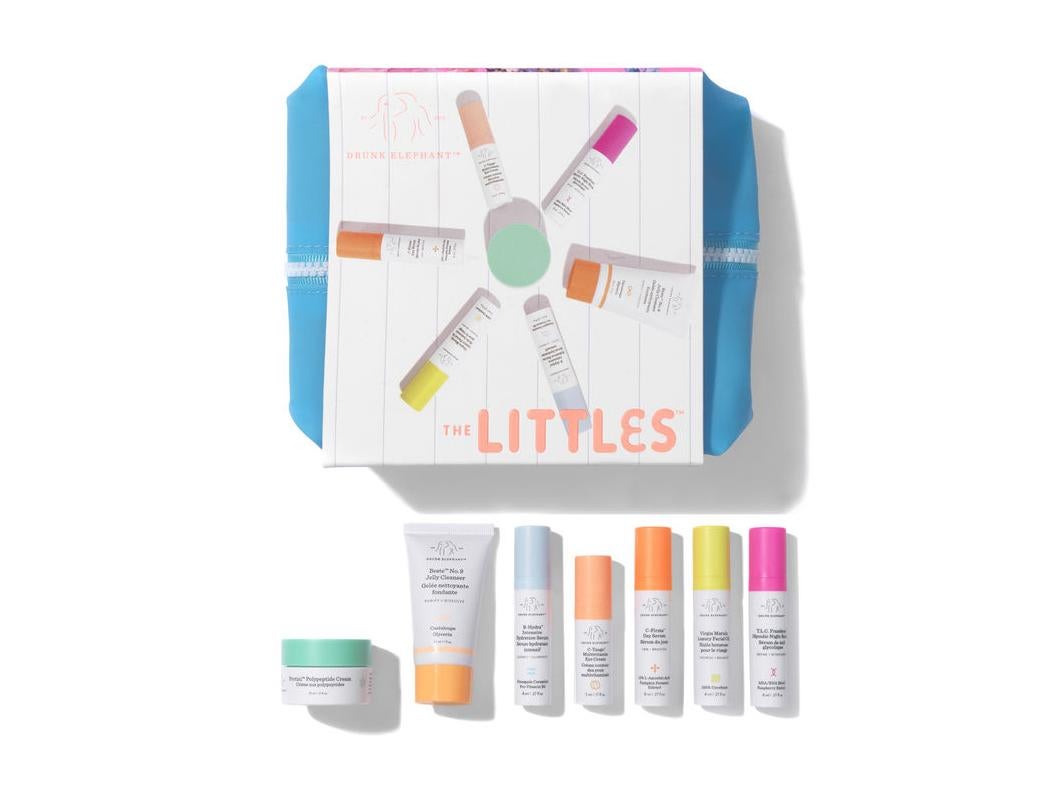Explore a skincare brand's best products in travel sizes with a set like this one (C