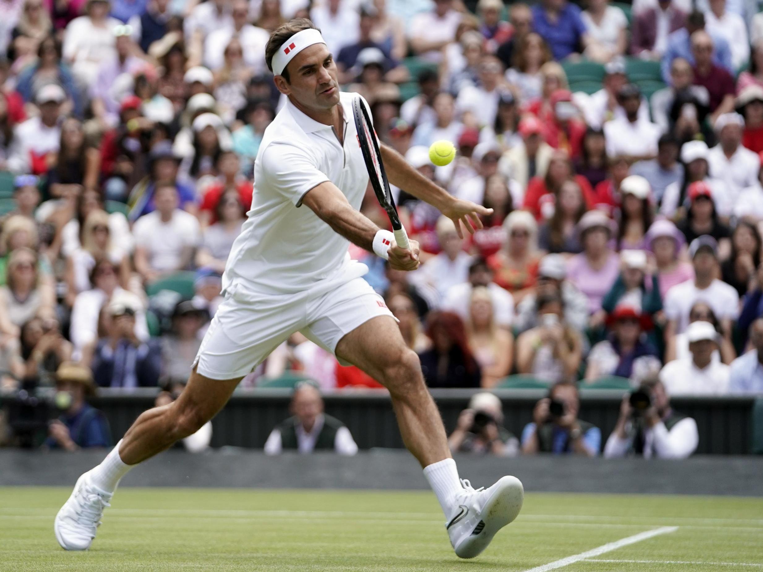 Wimbledon 2019 Roger Federer survives early wobble to see off Lloyd Harris The Independent The Independent