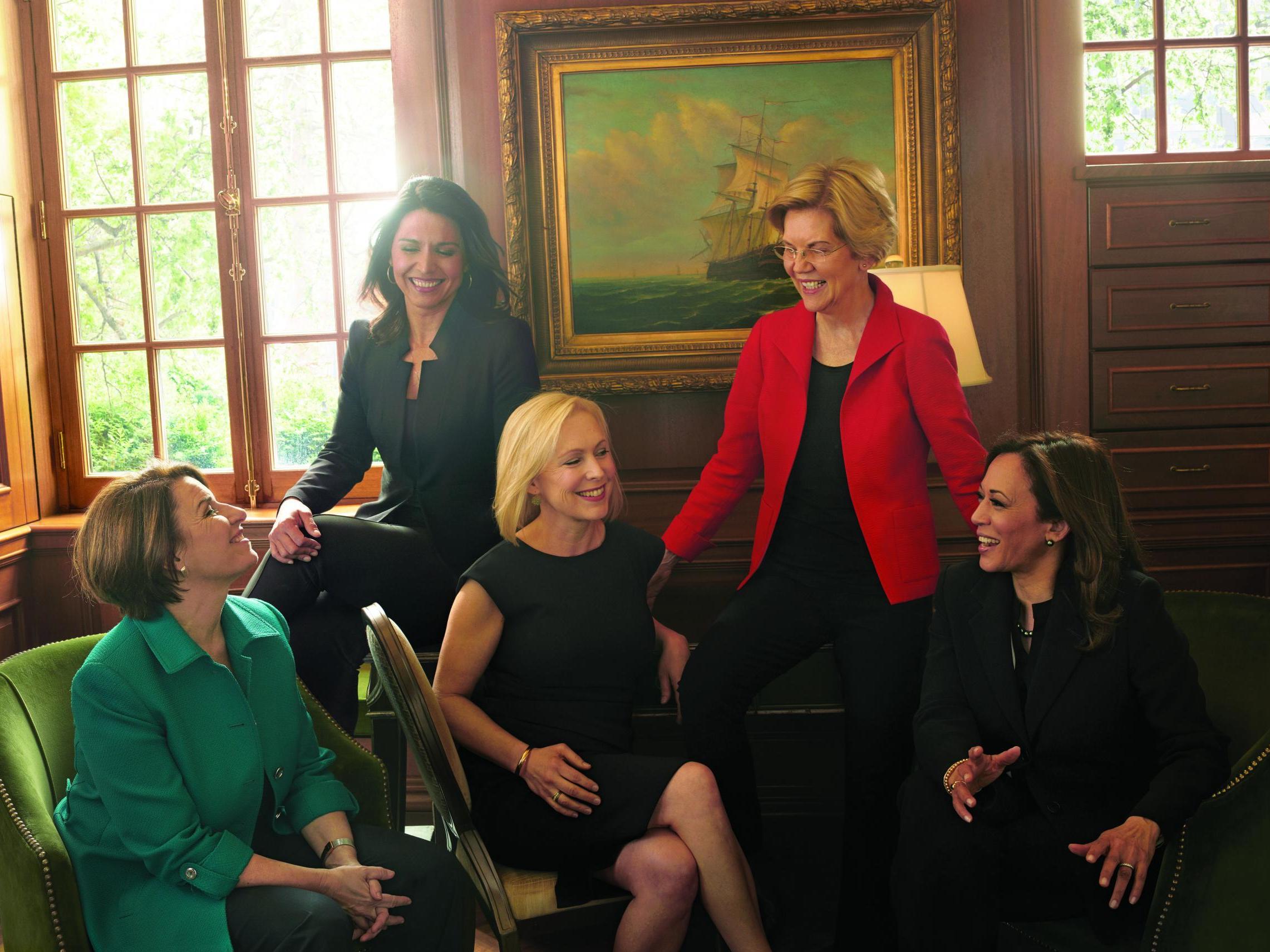 Five of the six women running for US president take part in photo shoot