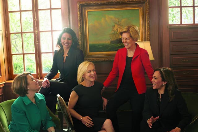 Five of the six women running for US president take part in photo shoot