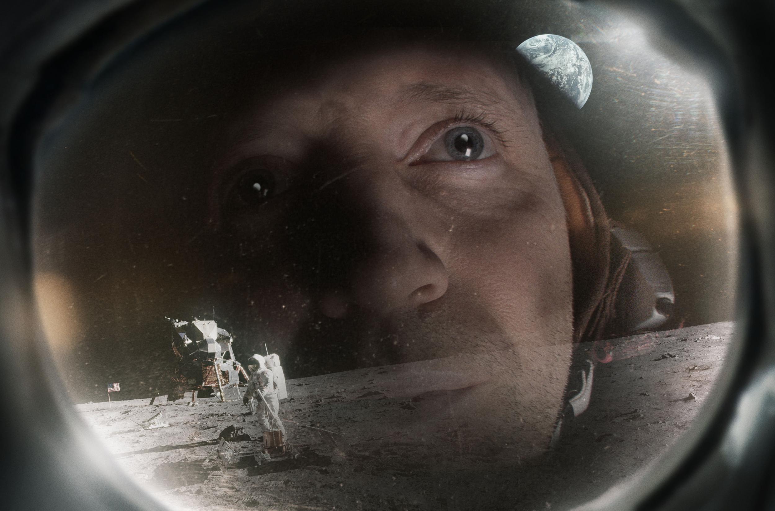 Rufus Wright speaks the words of Neil Armstrong in Wednesday’s feature-length drama documentary