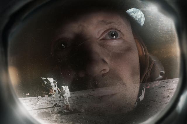 Rufus Wright speaks the words of Neil Armstrong in Wednesday’s feature-length drama documentary