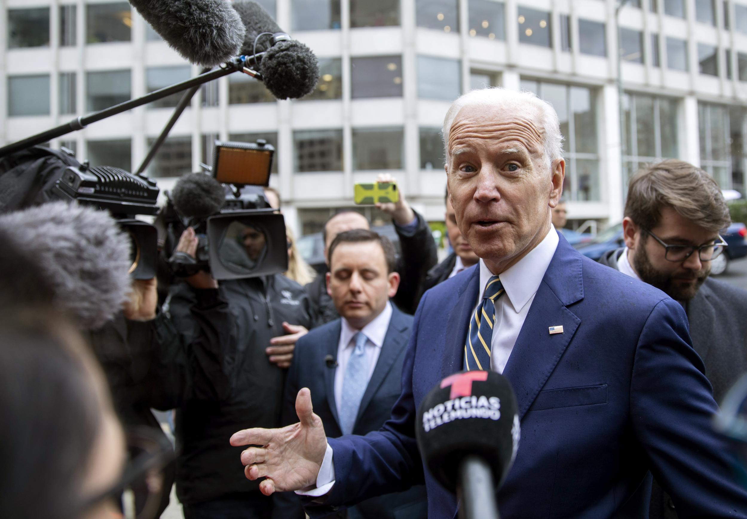 Joe Biden - like the other major Democratic 2020 candidates - is constantly followed by the media