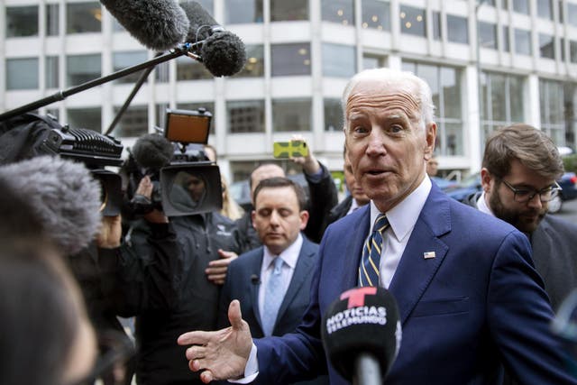 Joe Biden - like the other major Democratic 2020 candidates - is constantly followed by the media